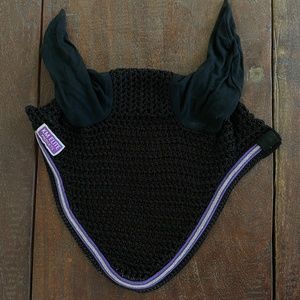 KM Elite Ear Bonnet, Black, purple and silver